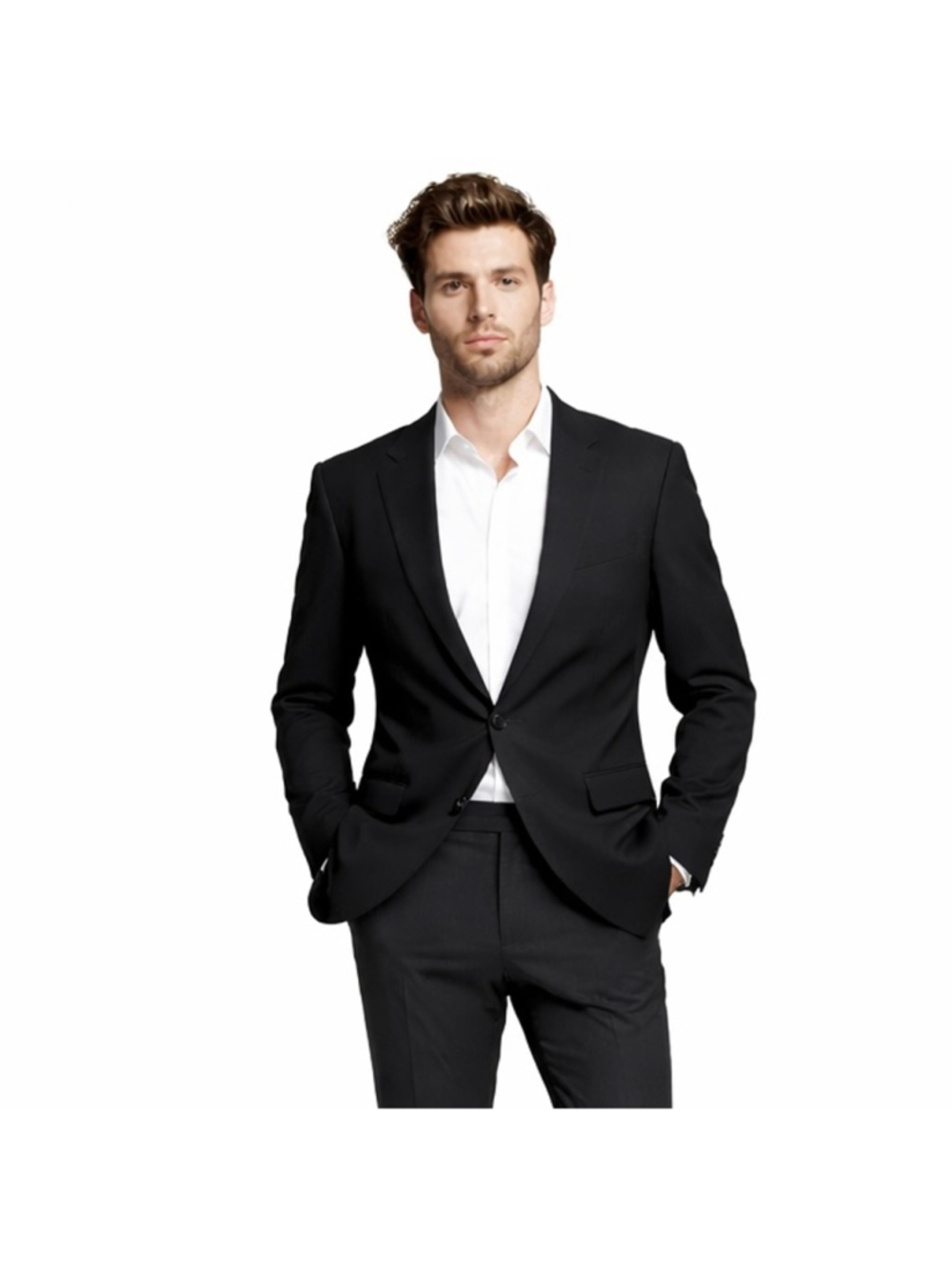 Paul Smith Black Merino Wool Blazer Jacket Made in Portugal 42/52